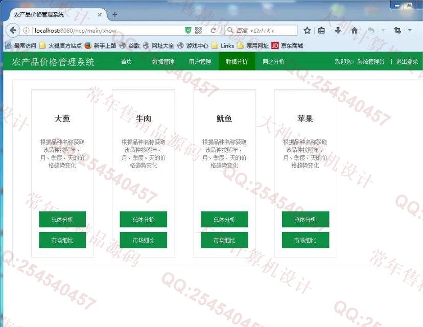 计算机源码设计实例-685JSP基于SpringMVC农产品价格对比统计系统截图