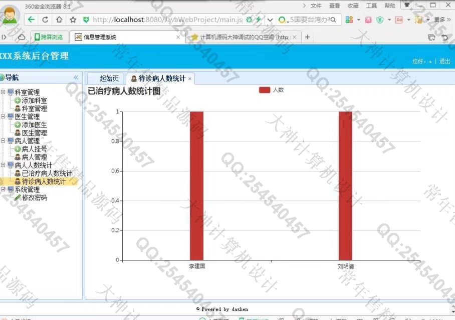 计算机源码设计实例-789大神JSP_SSH2_EasyUI医院挂号排队叫号系统截图
