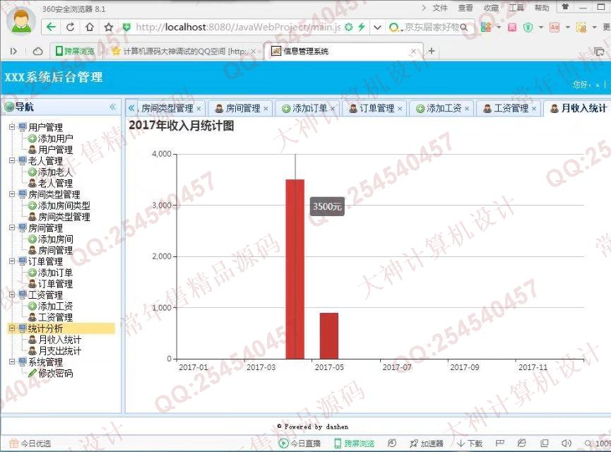 计算机源码设计实例-803大神JSP_SSH2_EasyUI养老院管理系统截图