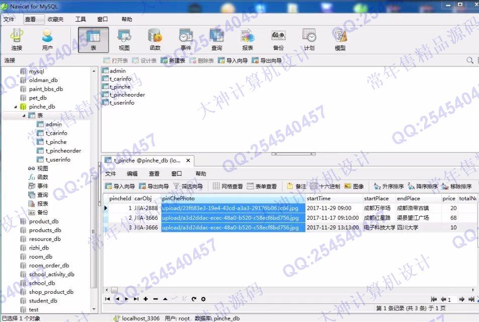 计算机源码设计实例-845大神基于SSM_HTML5校园拼车网站截图